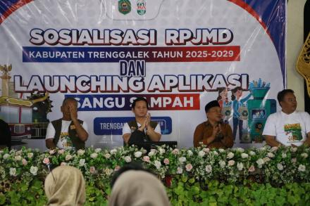 Sosialisasi RPJMD kab. Trenggalek Tahun 20025-2029 dan Launching Aplikasi “Sangu Sampah”